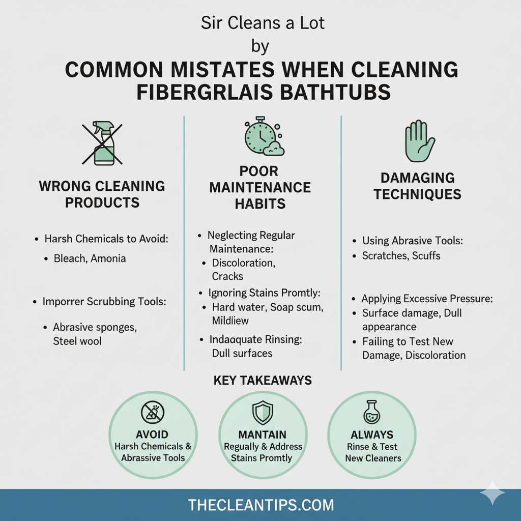 Common Mistakes When Cleaning Fiberglass Bathtubs