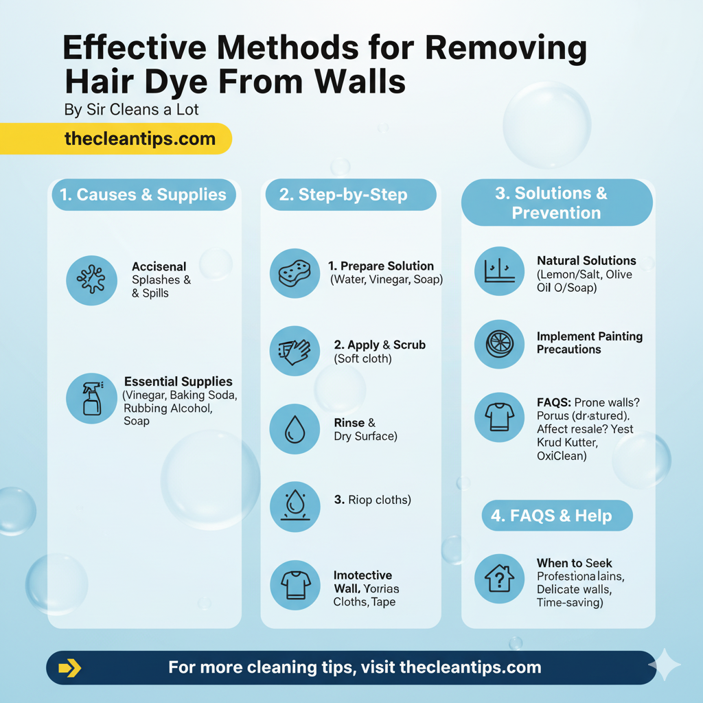 Effective methods for removing hair dye from a wall