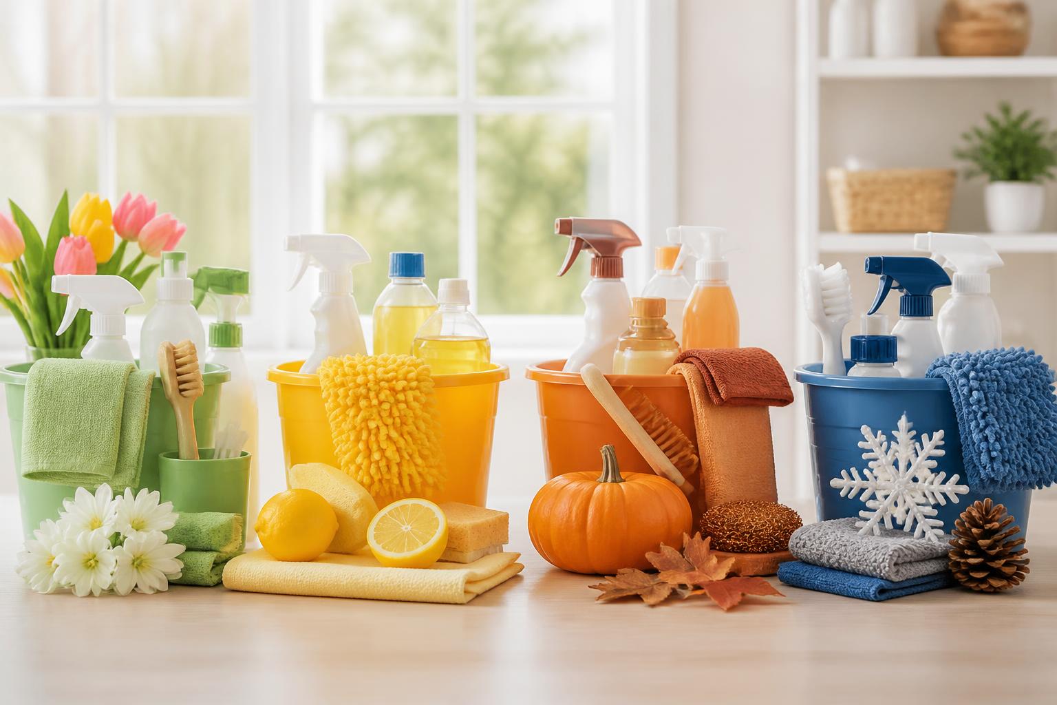 Featured image for article: Essential Seasonal Cleaning Supplies: What to Stock for Every Season