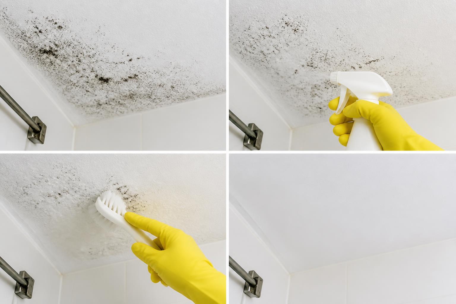 Illustration for: Step-by-Step: How to Remove Mildew from a Bathroom Ceiling