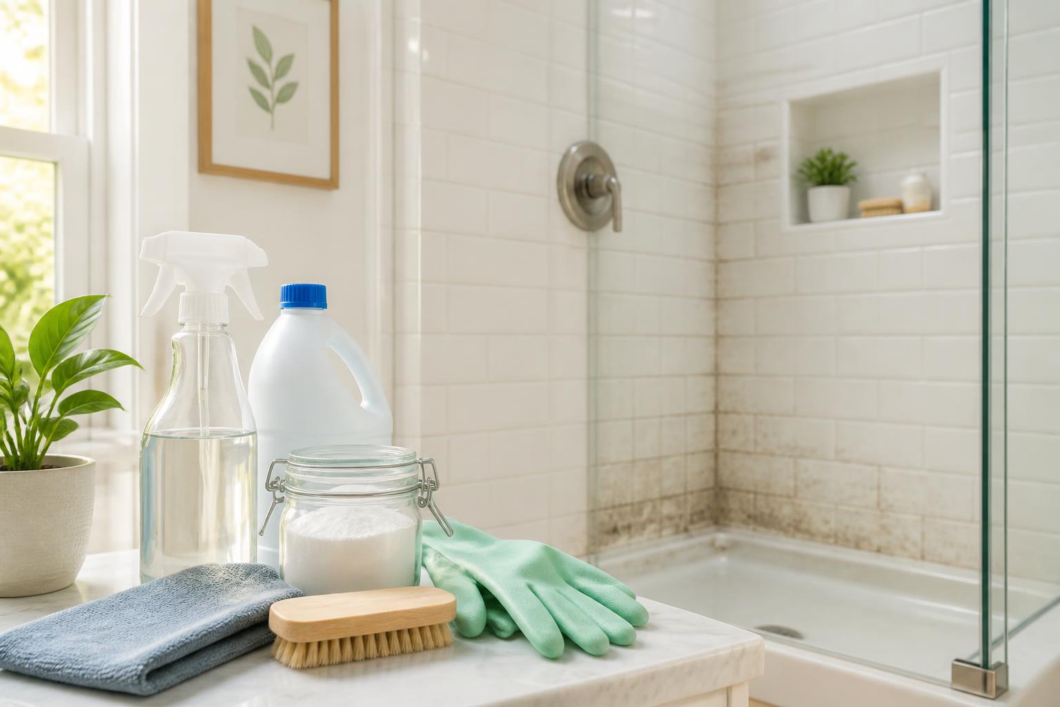 Featured image for article: How to Remove Mold from Shower Walls, Grout, and Caulk