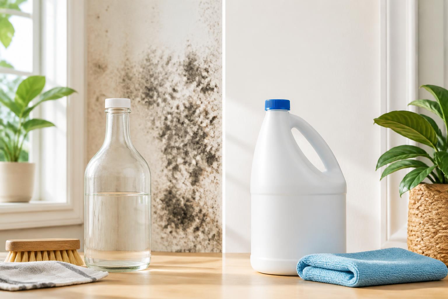 Featured image for article: Vinegar vs Bleach for Mold: Which Actually Kills Mold at the Roots?