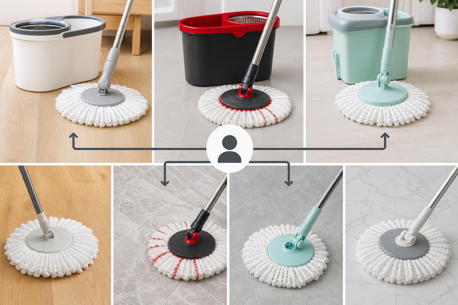 Illustration for: The Decision Framework: Which Spin Mop Fits Your Constraints?