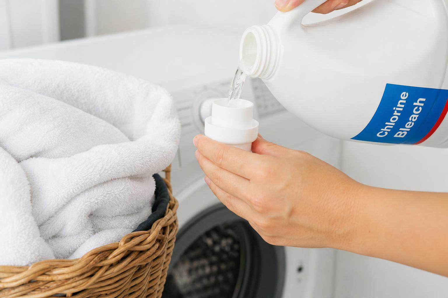Illustration for: Method 3: Chlorine Bleach (Only for White Towels)